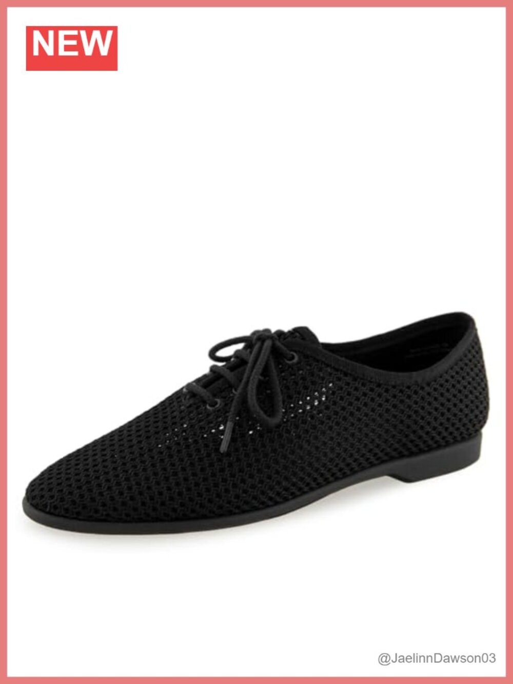 Aerosoles Women's Breezy Oxford Lace-Up Flat Almond Toe Mesh Comfort